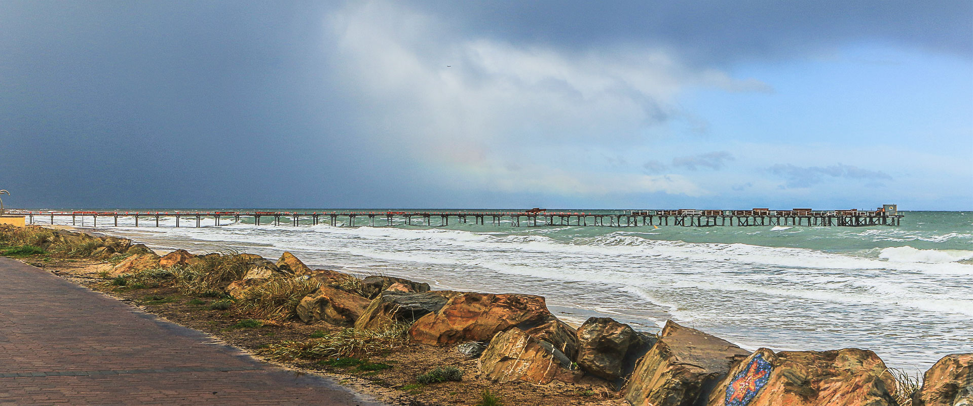 Colour Print Open B Grade Storm over Henley Jetty Martin Pickles August 2018   Within the Adelaide Square Mile