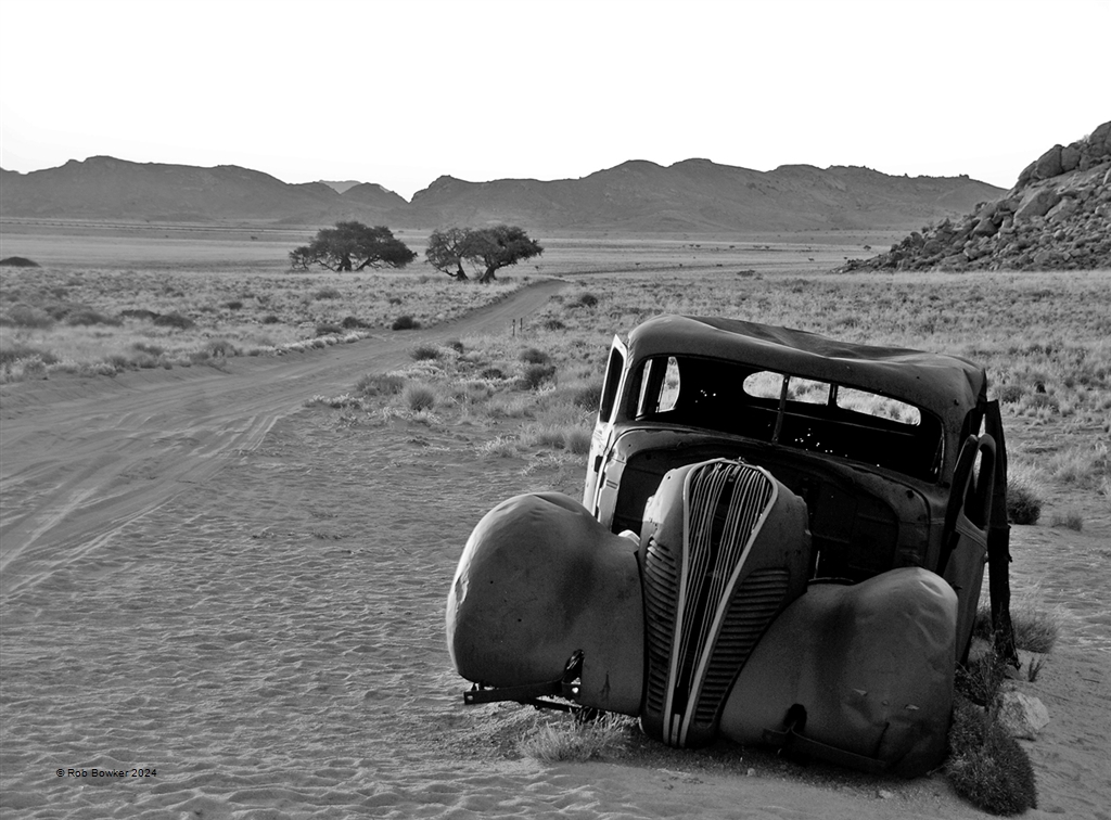 Rob Bowker Abandoned Car Namibia January 2024   Abandoned